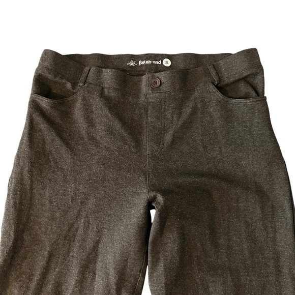 Betabrand Pants Womens XL Grey Straight Leg Yoga Business Casual Office - Picture 3 of 8